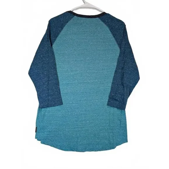 Express Baseball Raglan Shirt Colorblock Long Sleeve Casual Mens Medium - Picture 2 of 7